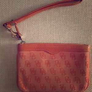 Orange Dooney & Bourke Wristlet